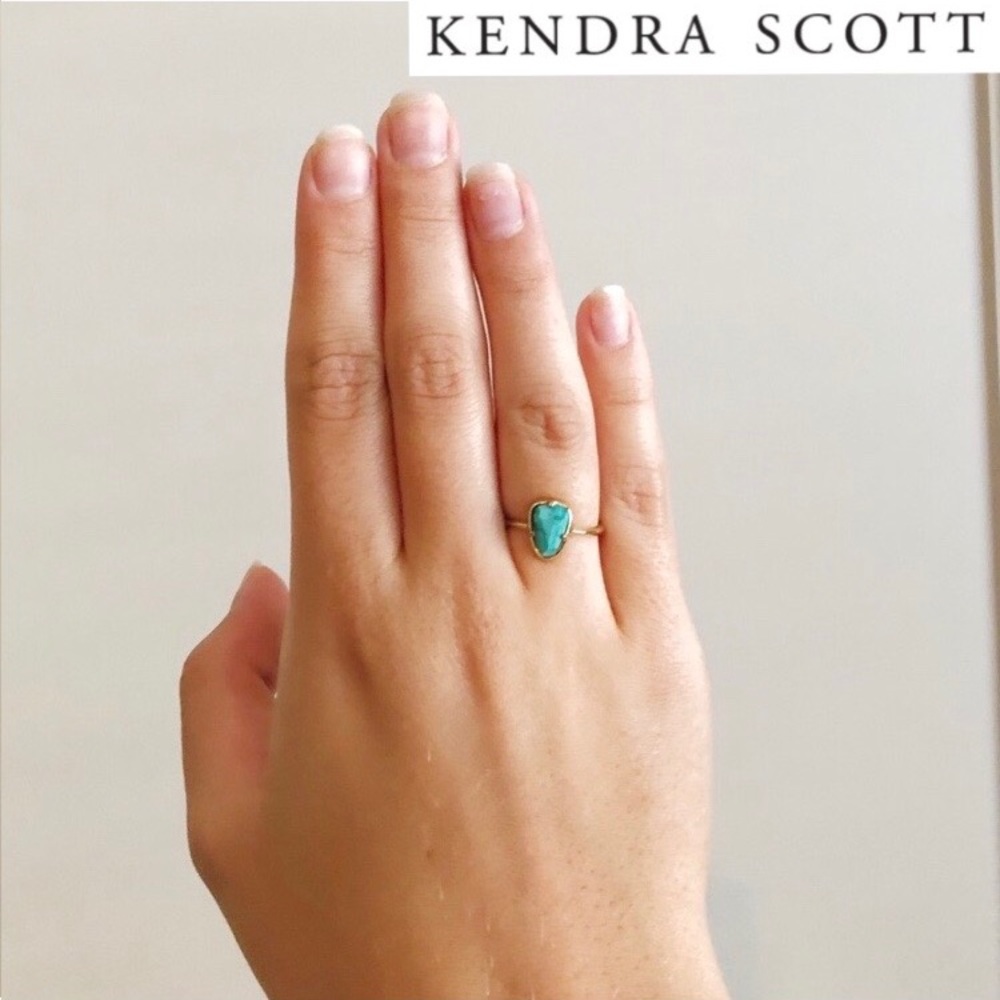 RARE Kendra Scott Haylee Ring Turquoise Size 5
